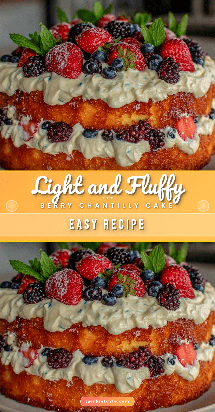 fluffy berry chantilly cake recipe