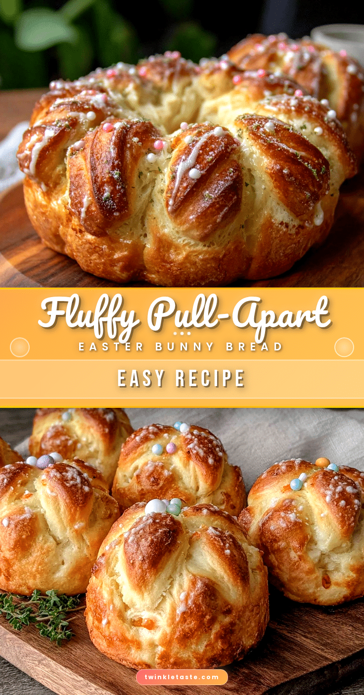 fluffy pull-apart Easter bunny bread recipe