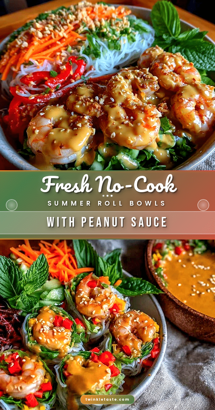 fresh no cook summer roll bowls recipe