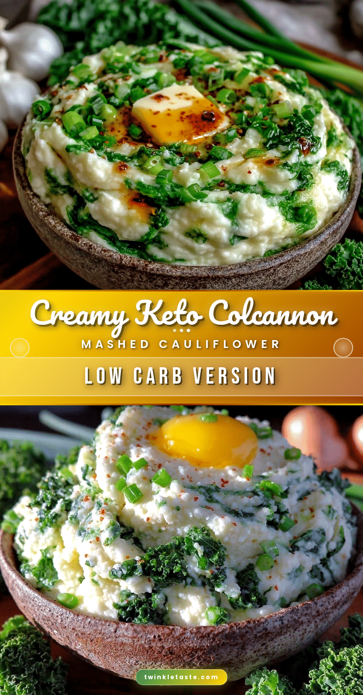Healthy Keto Colcannon Mashed Cauliflower recipe