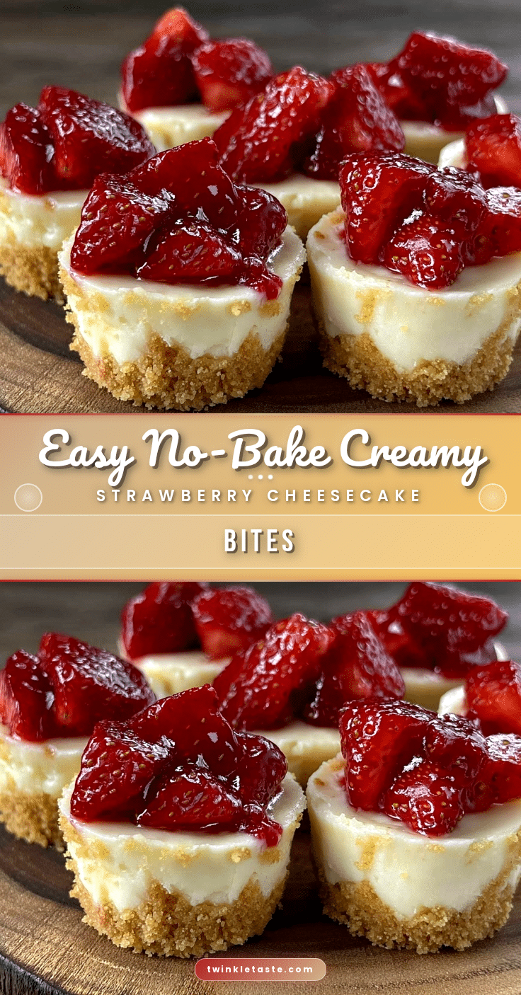 no bake strawberry cheesecake bites recipe