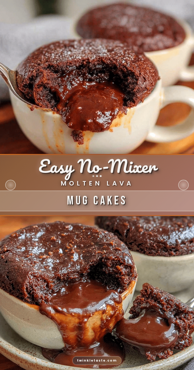 no-mixer molten lava cakes recipe