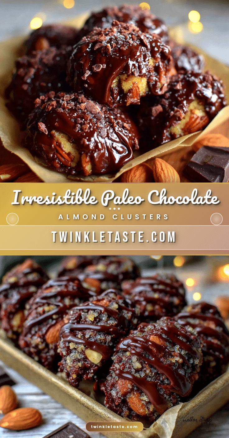 paleo chocolate covered almond clusters recipe