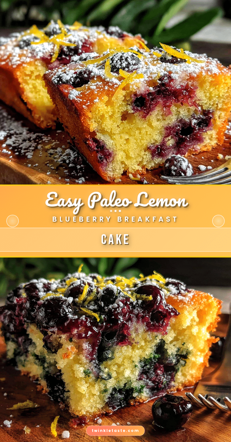 paleo lemon blueberry breakfast cake recipe