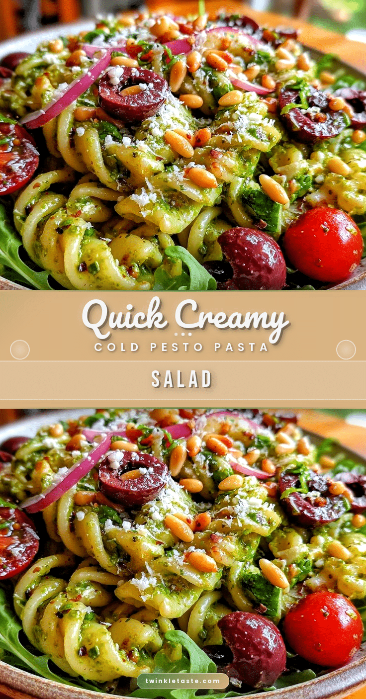 quick cold pesto pasta salad recipe