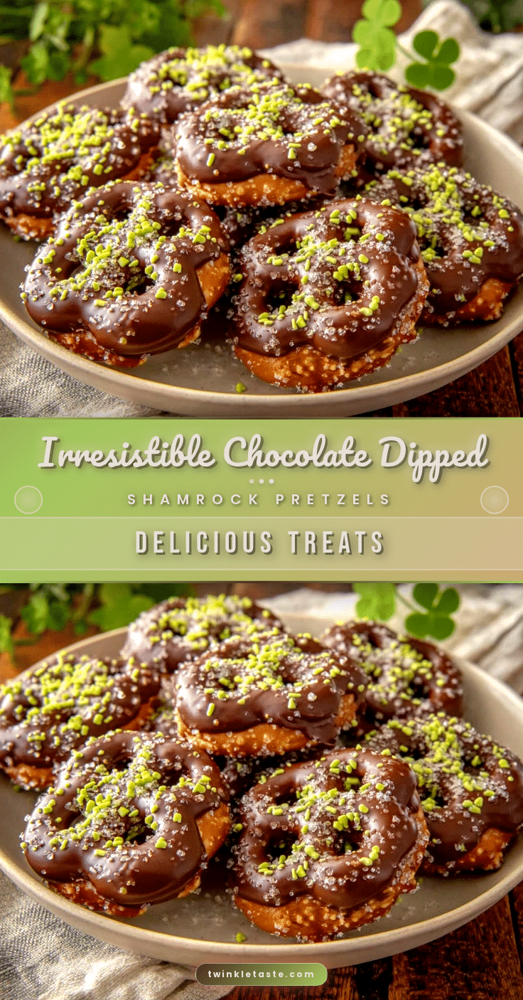 shamrock pretzels chocolate dipped recipe