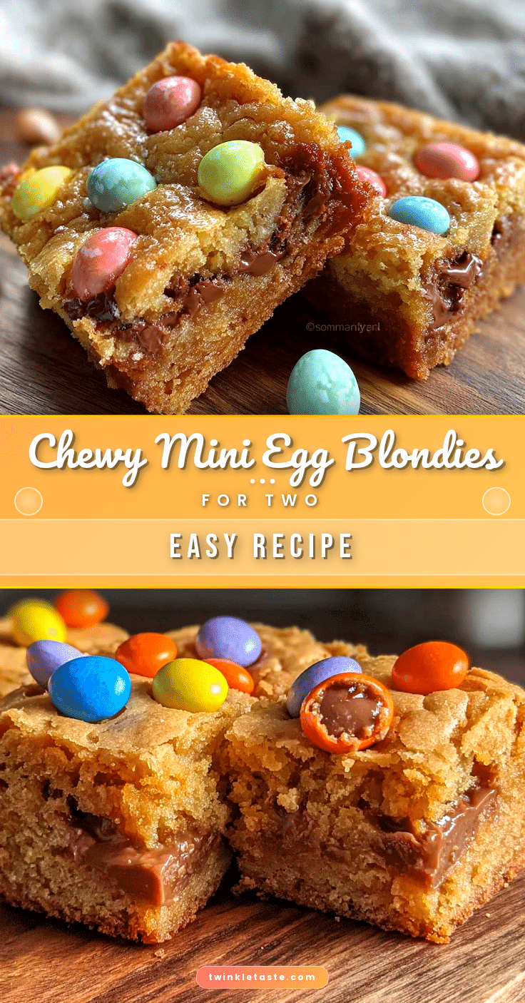 small batch mini egg blondies recipe