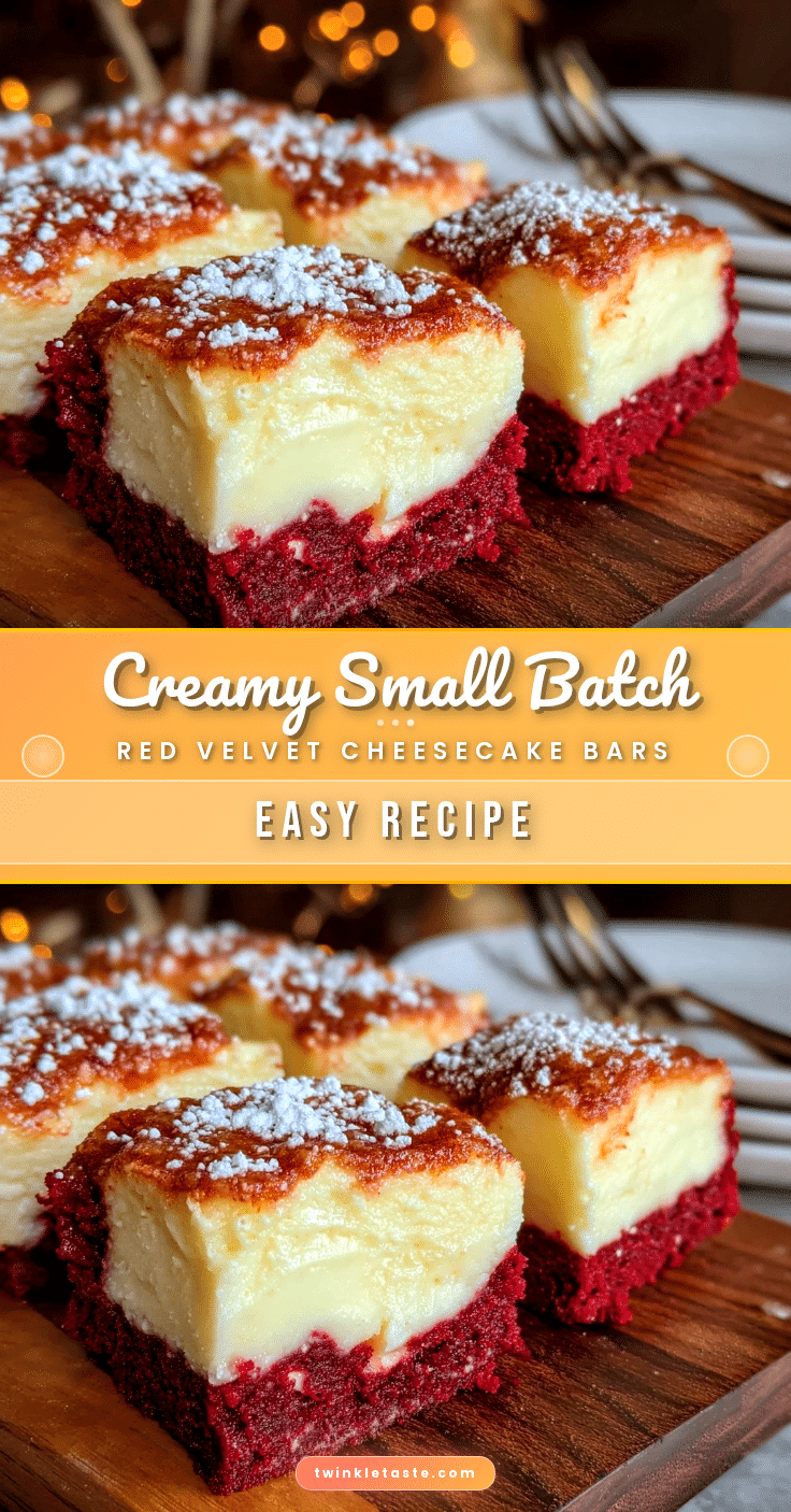 small batch red velvet cheesecake bars recipe