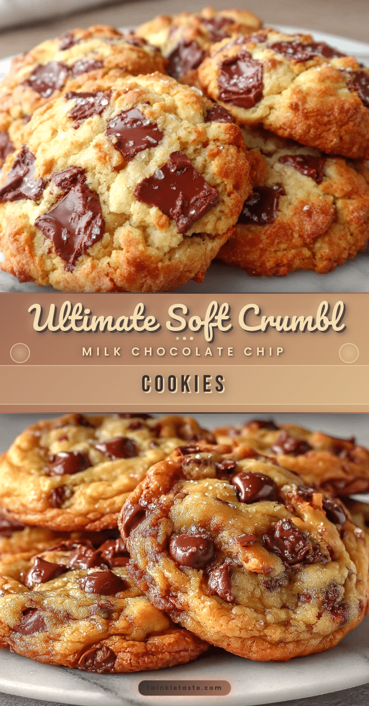 soft crumbl milk chocolate chip cookies recipe