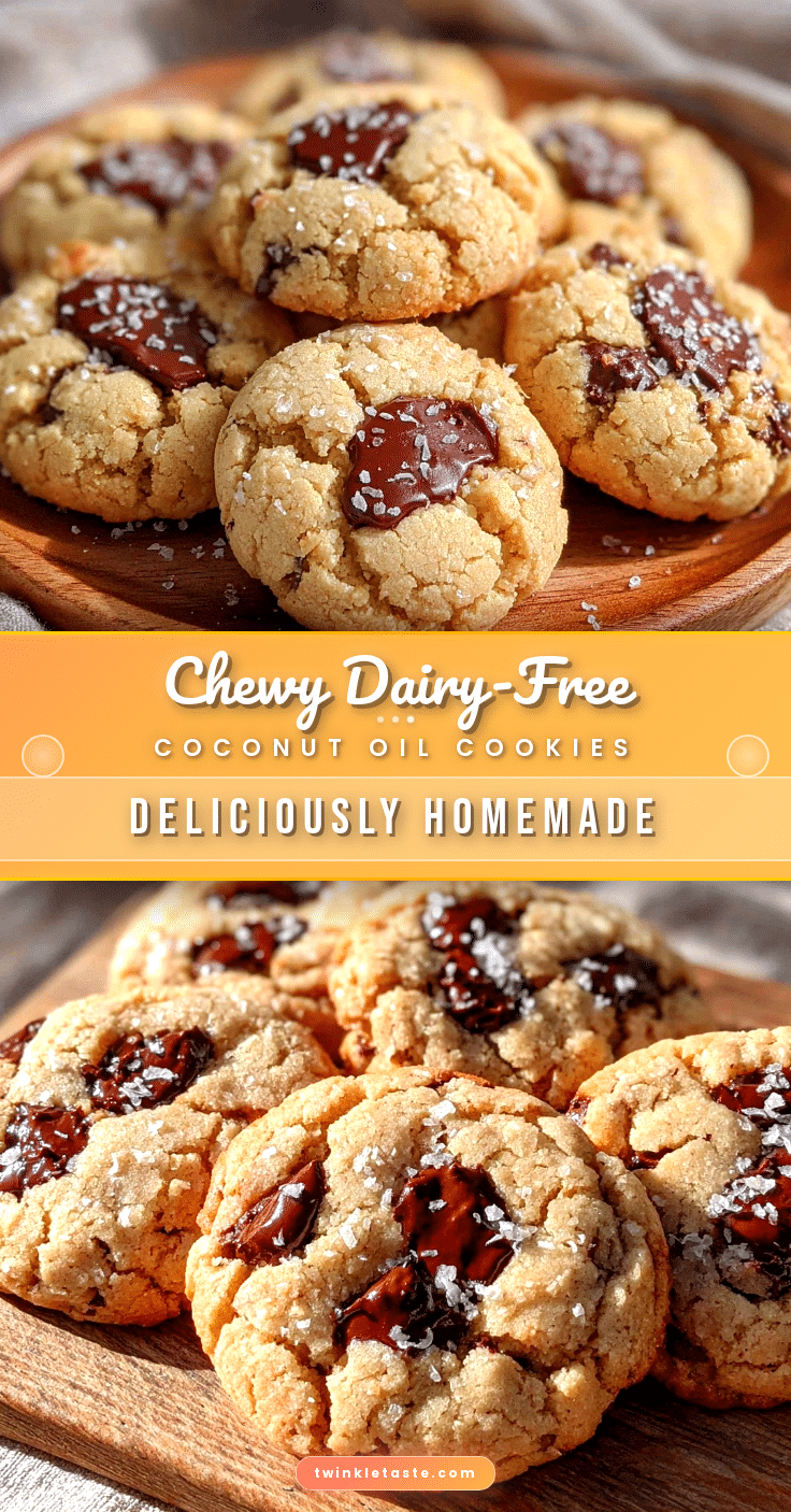 chewy dairy-free coconut oil cookies recipe