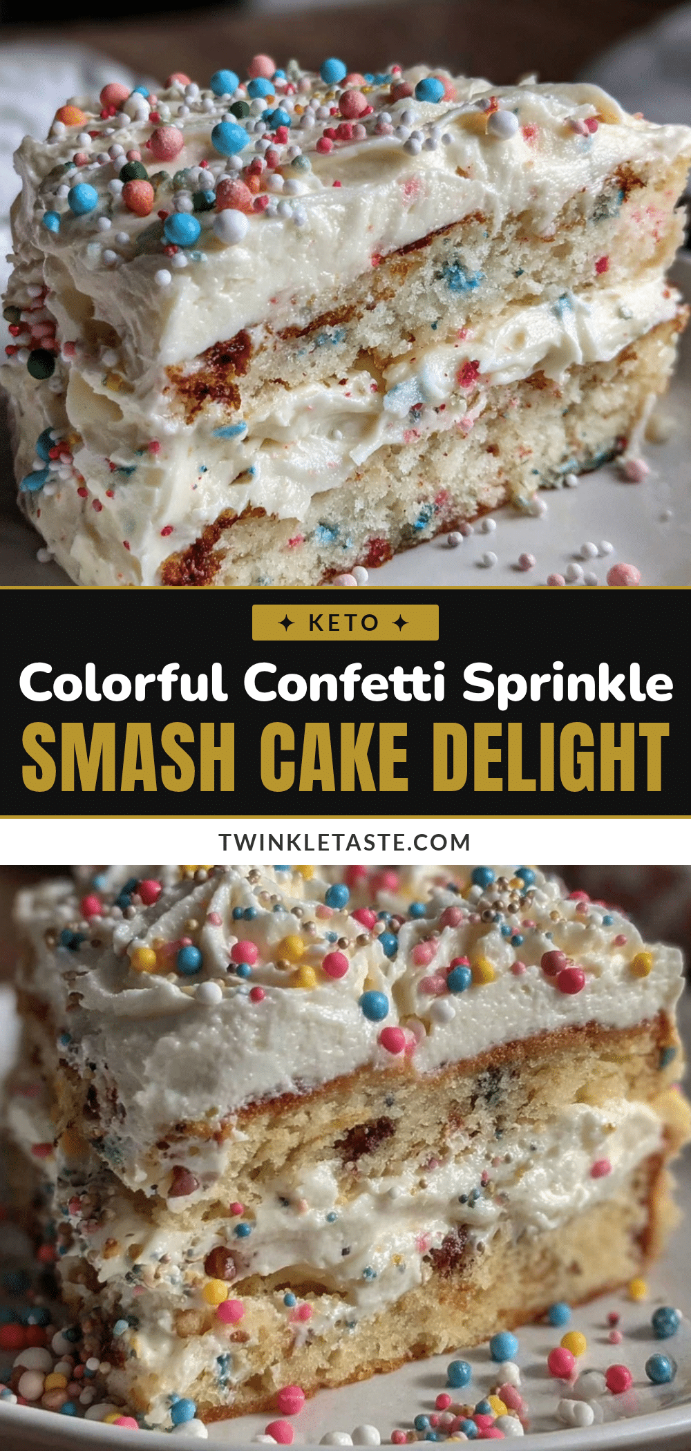 confetti sprinkle smash cake recipe