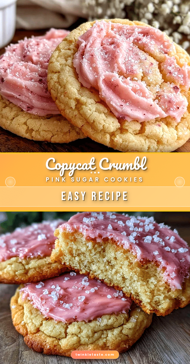 copycat crumbl pink sugar cookies recipe