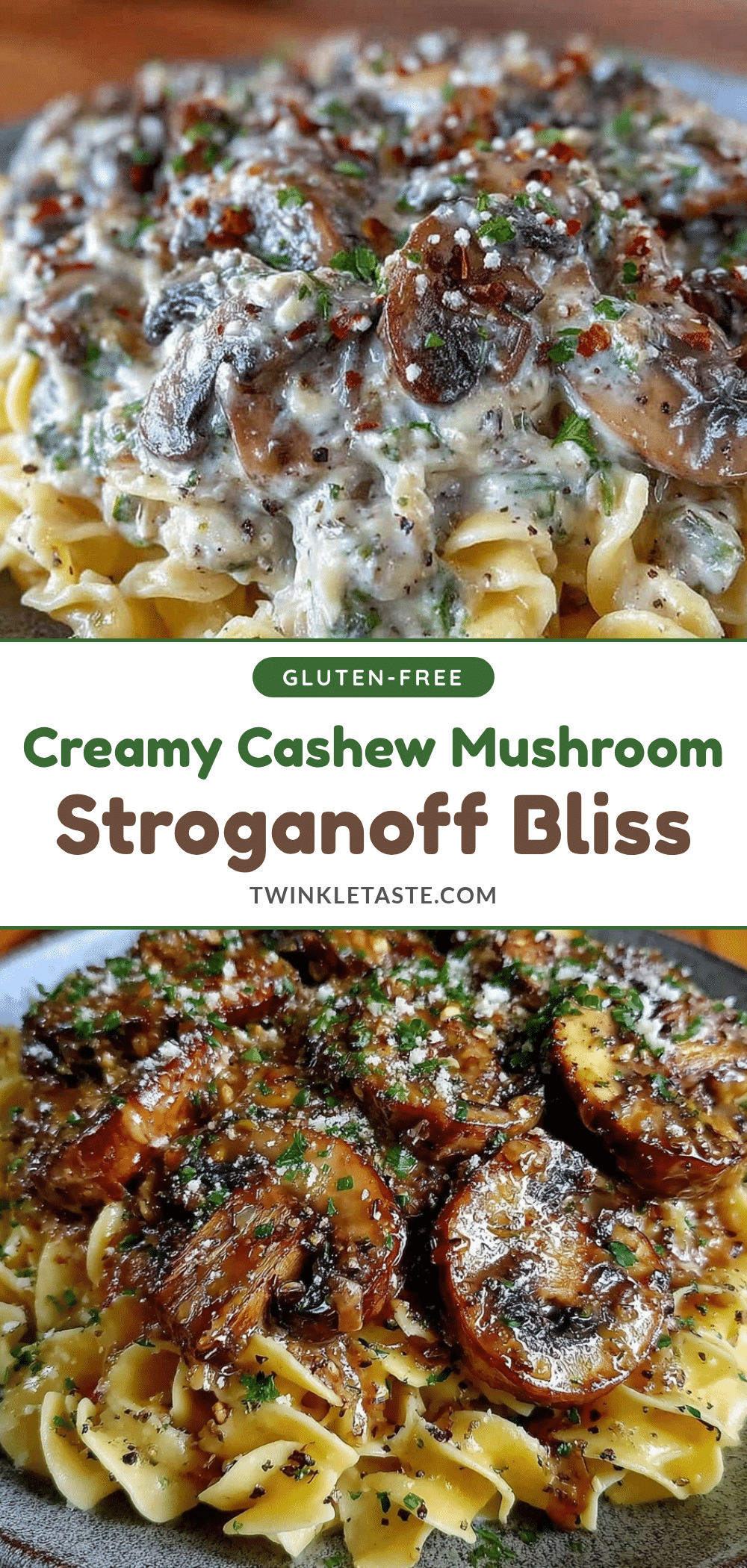creamy cashew mushroom stroganoff recipe