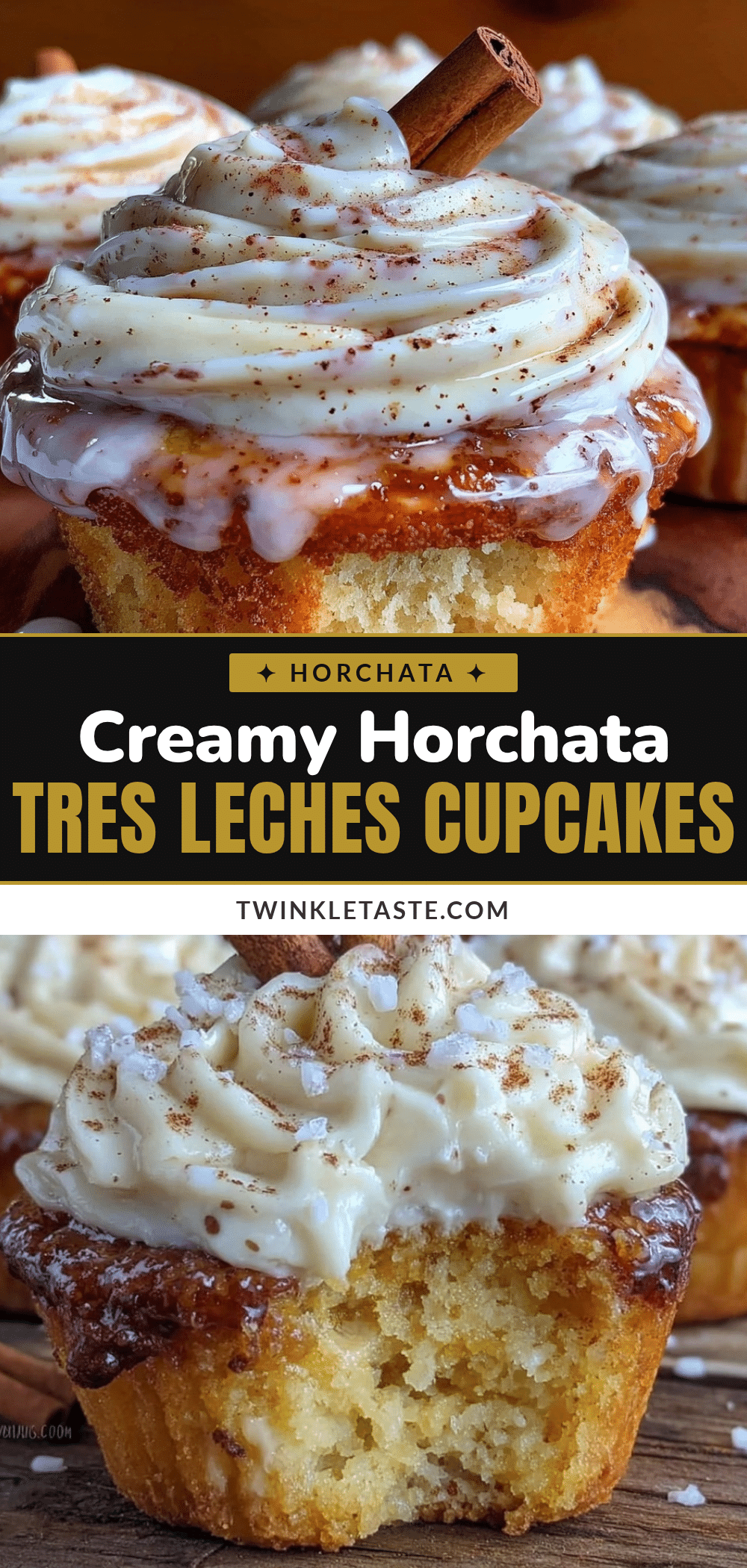Creamy Horchata Tres Leches Cupcakes recipe