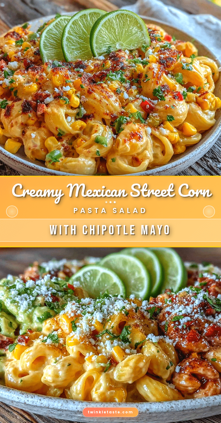 creamy mexican street corn pasta salad recipe
