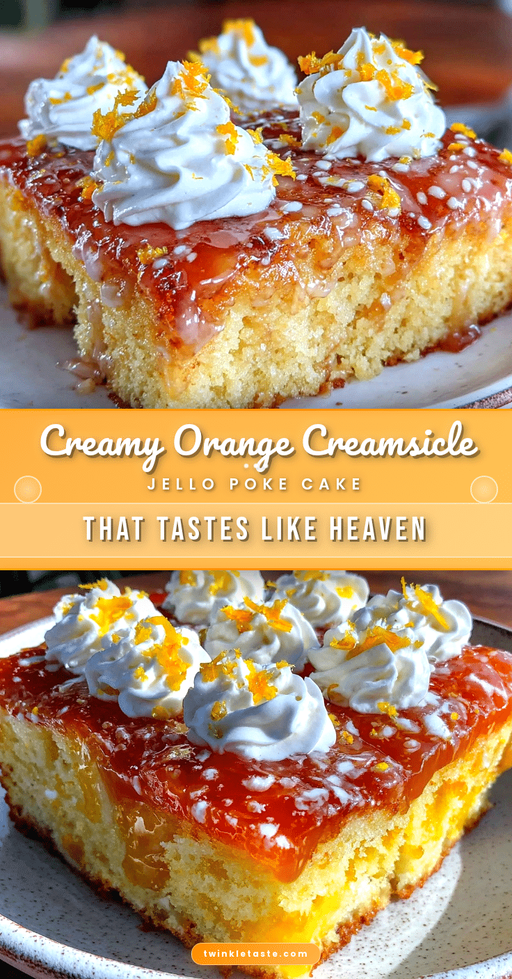 creamy orange creamsicle jello poke cake recipe