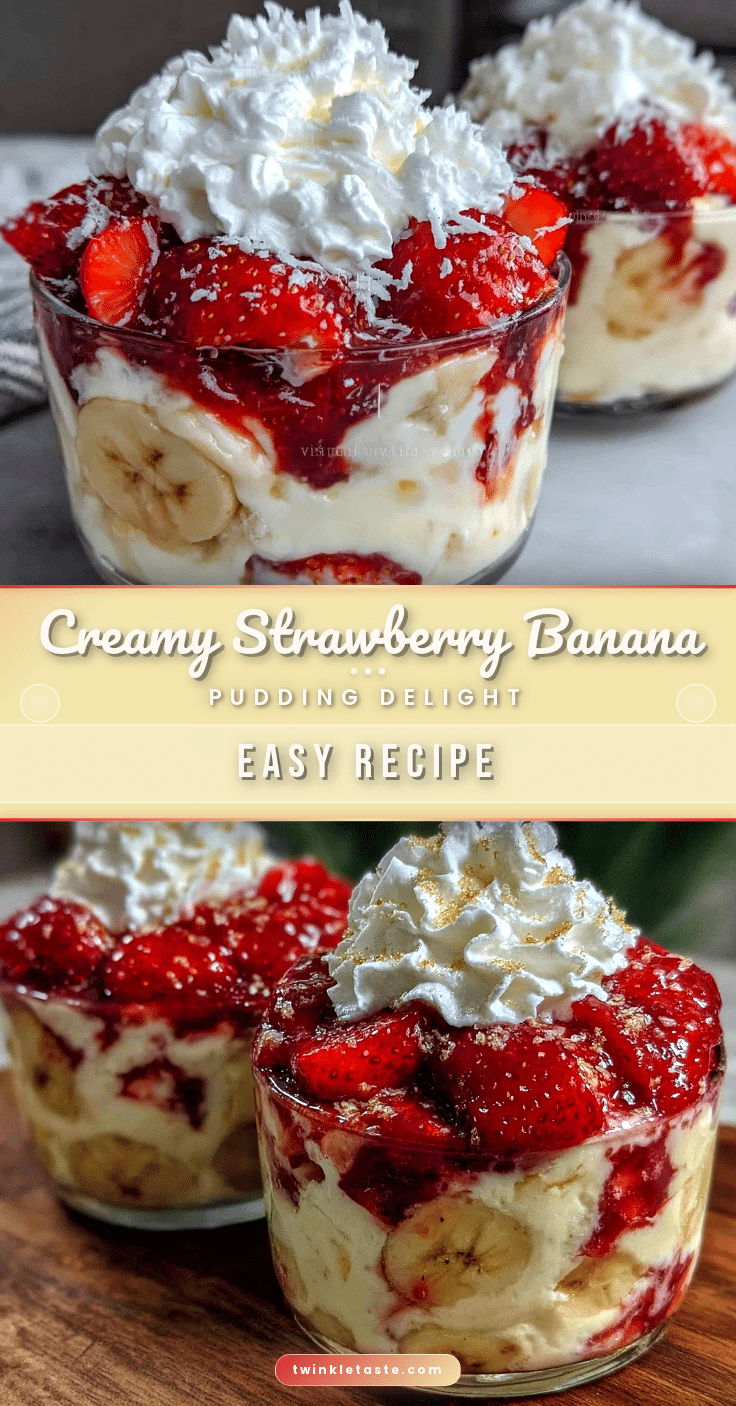 creamy strawberry banana pudding recipe