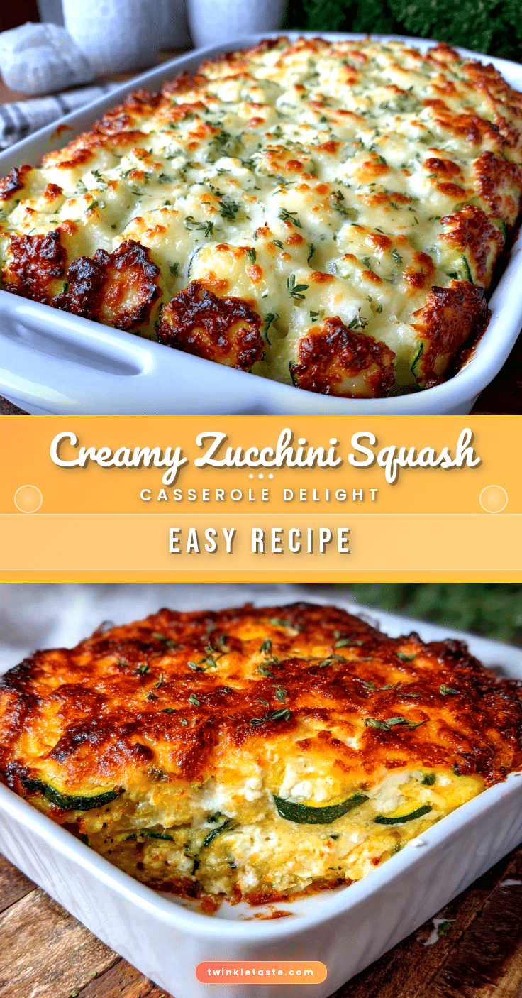 creamy zucchini squash casserole recipe