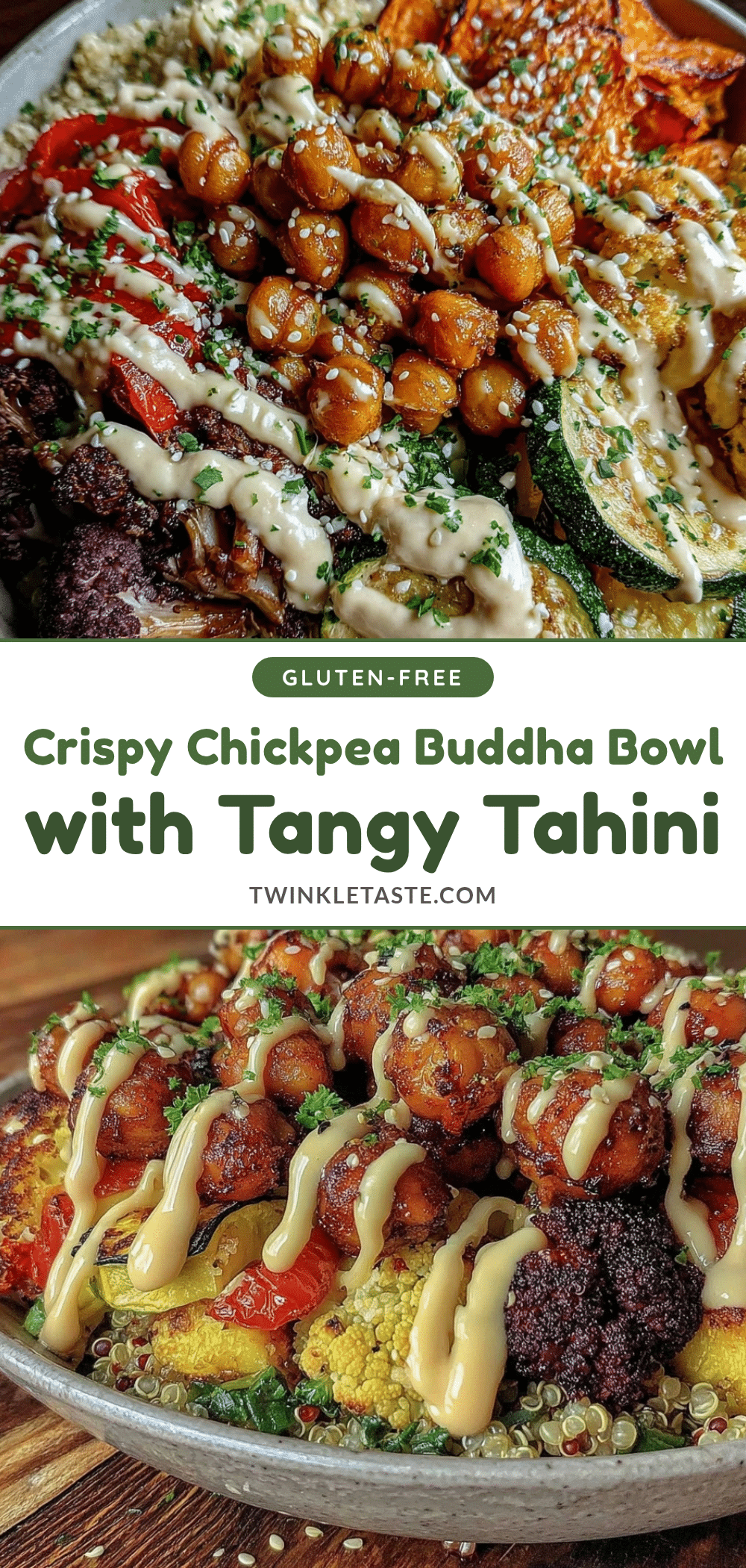 crispy chickpea buddha bowl recipe