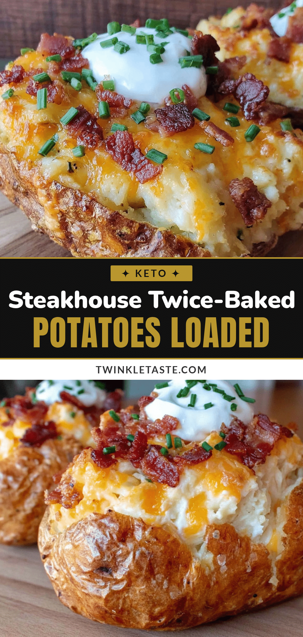 crispy steakhouse twice-baked potatoes recipe