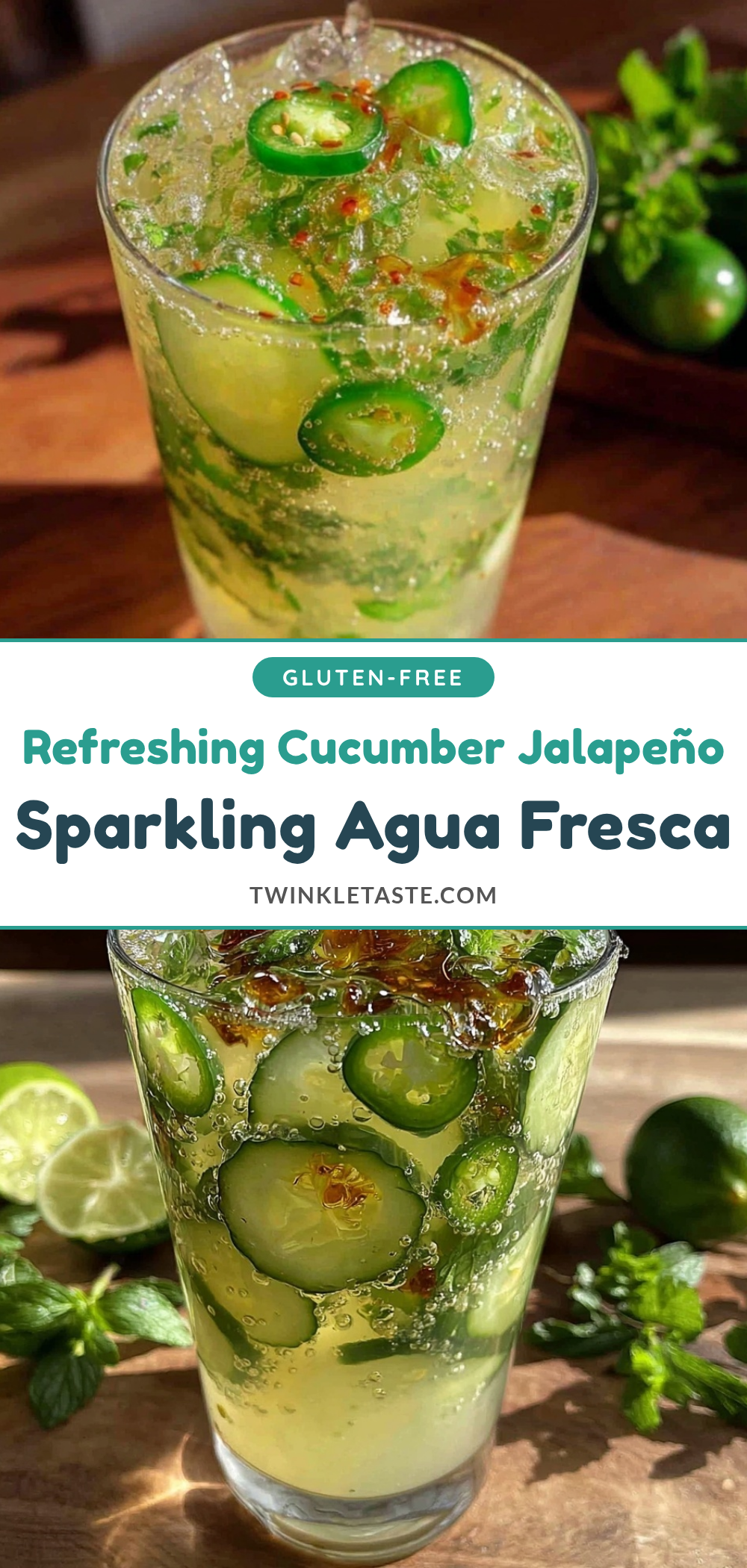cucumber jalapeño sparkling agua fresca recipe