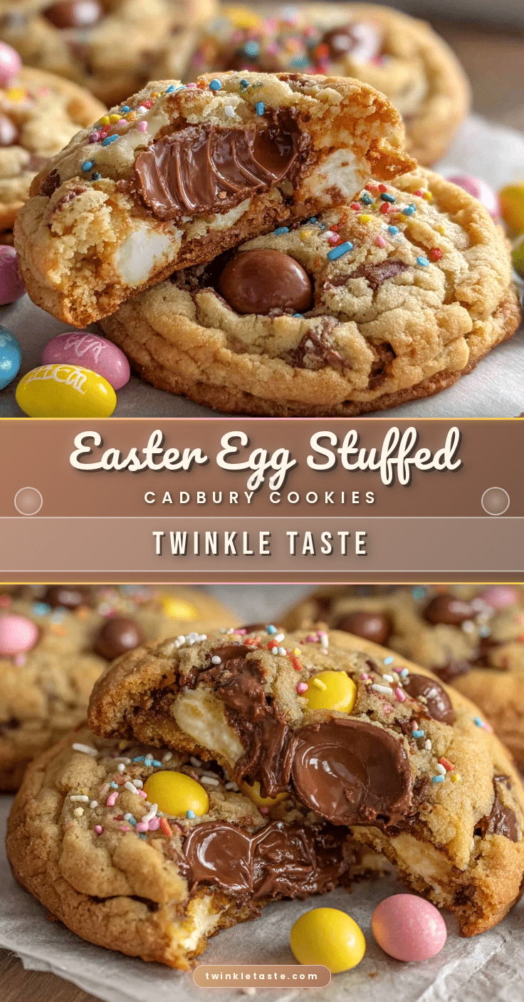 Easter egg stuffed cookies recipe
