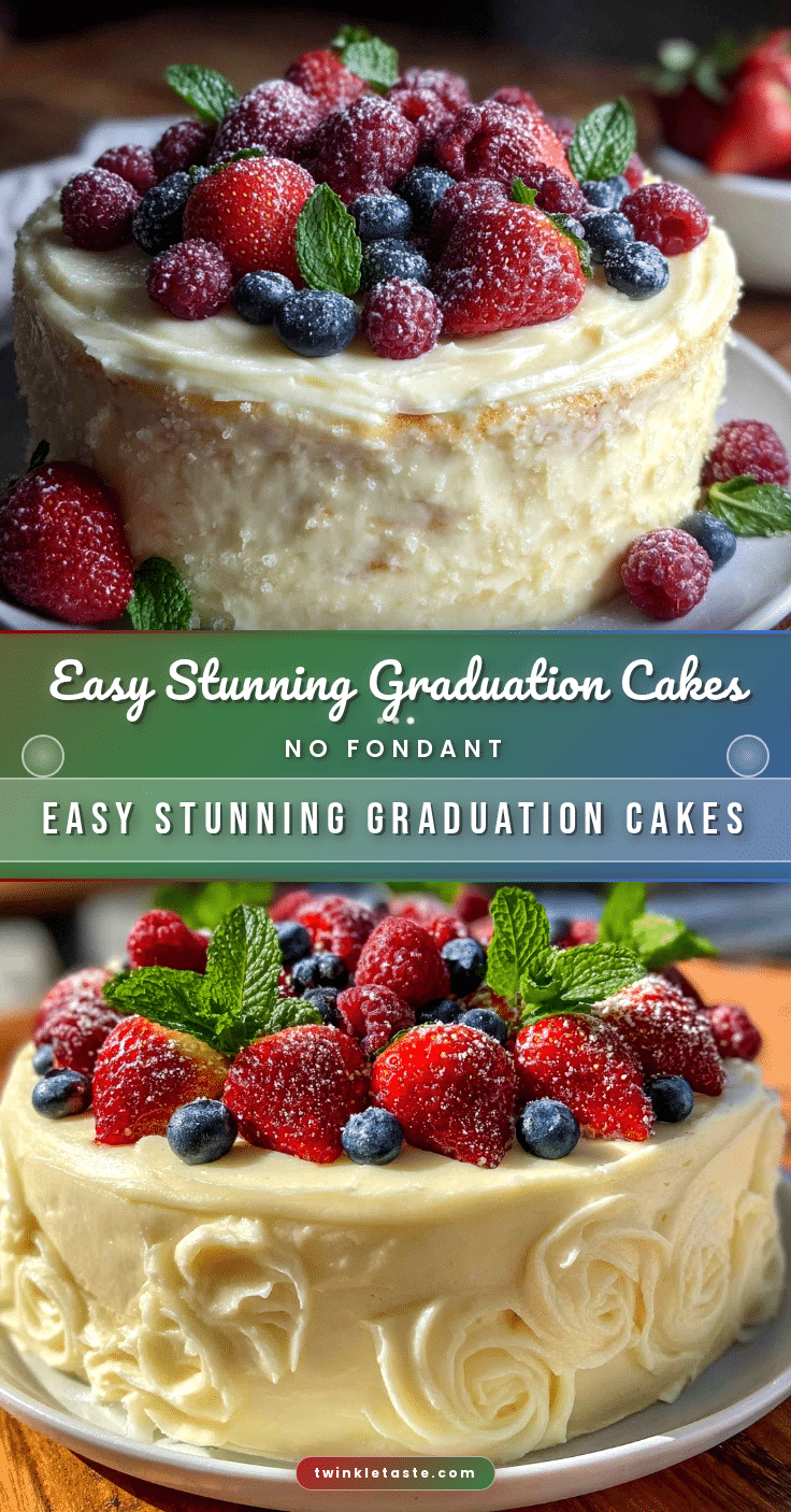easy graduation cakes without fondant recipe