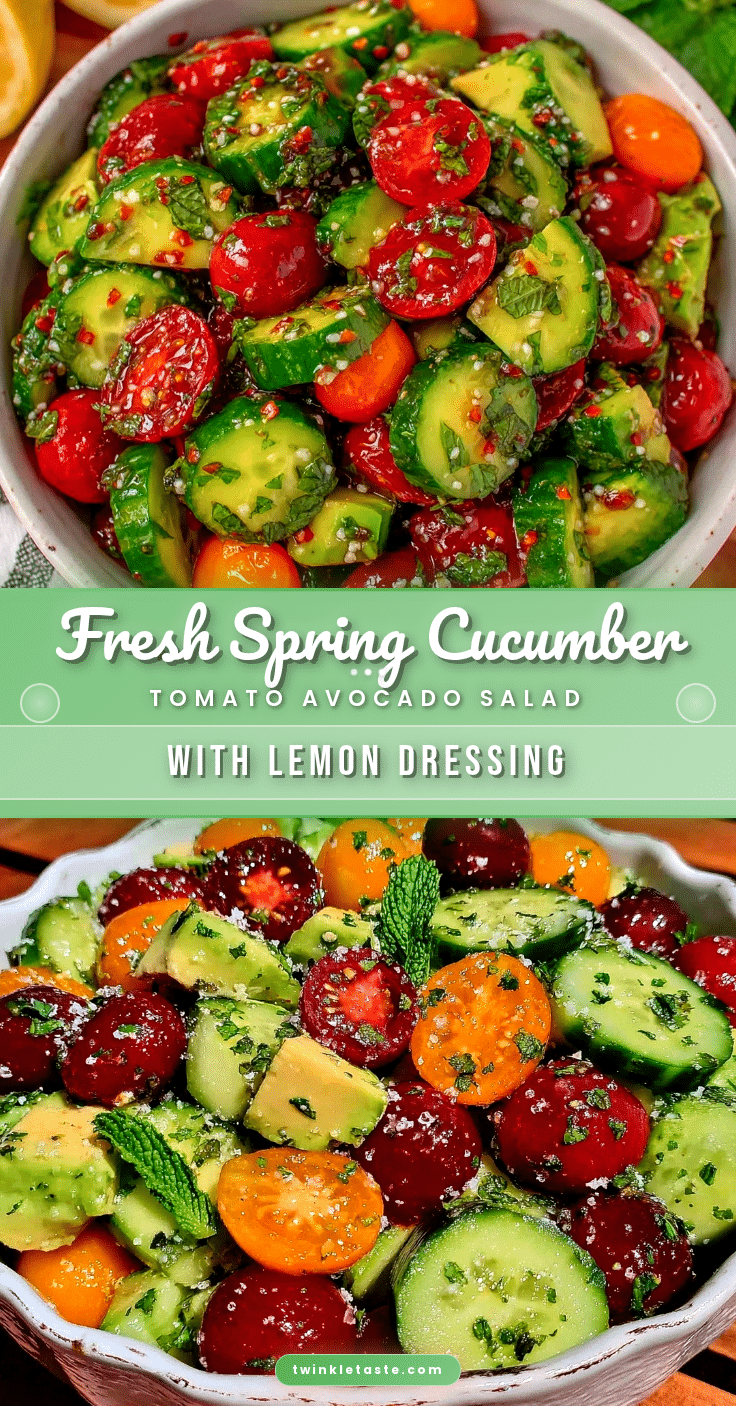 Fresh Cucumber Tomato Avocado Salad recipe