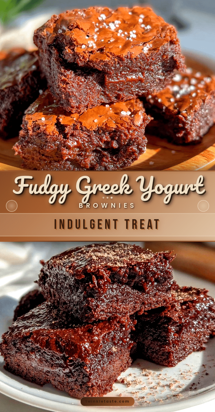 fudgy Greek yogurt brownies recipe