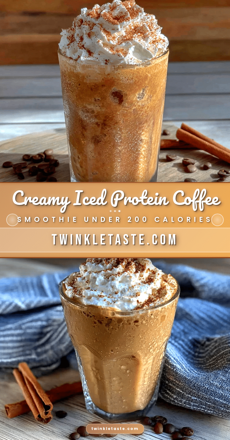 healthy iced protein coffee smoothie recipe