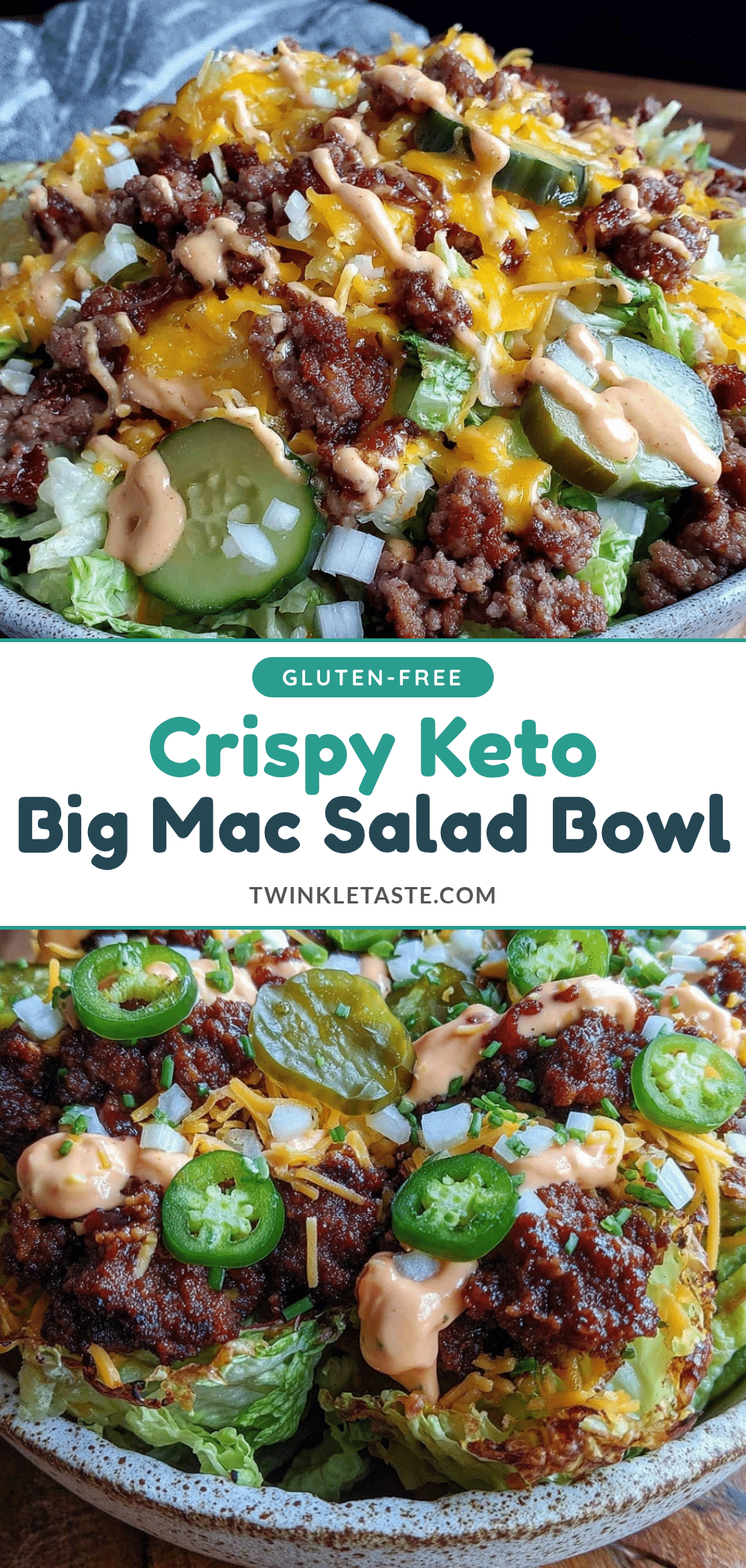 keto big mac salad bowl recipe