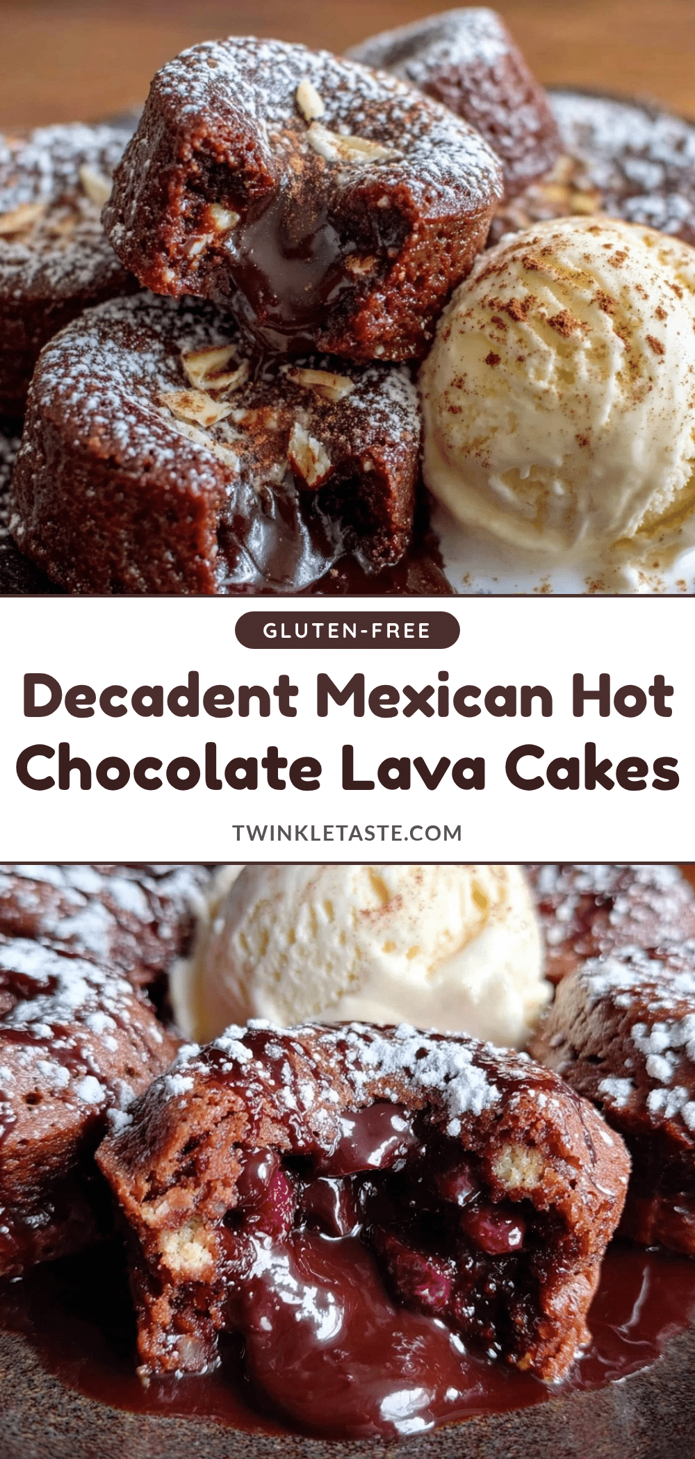 Mexican hot chocolate lava cakes recipe