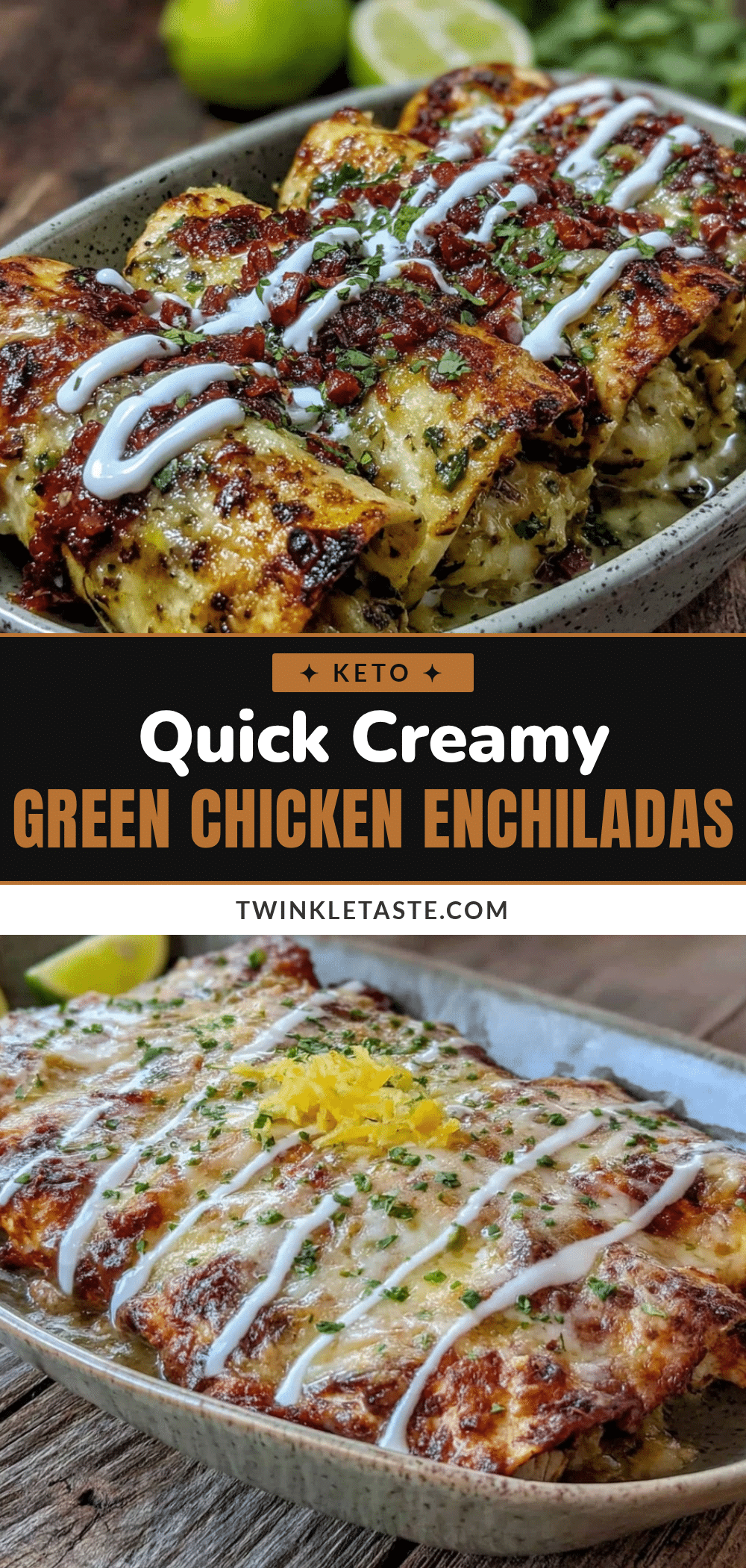 quick creamy green chicken enchiladas recipe