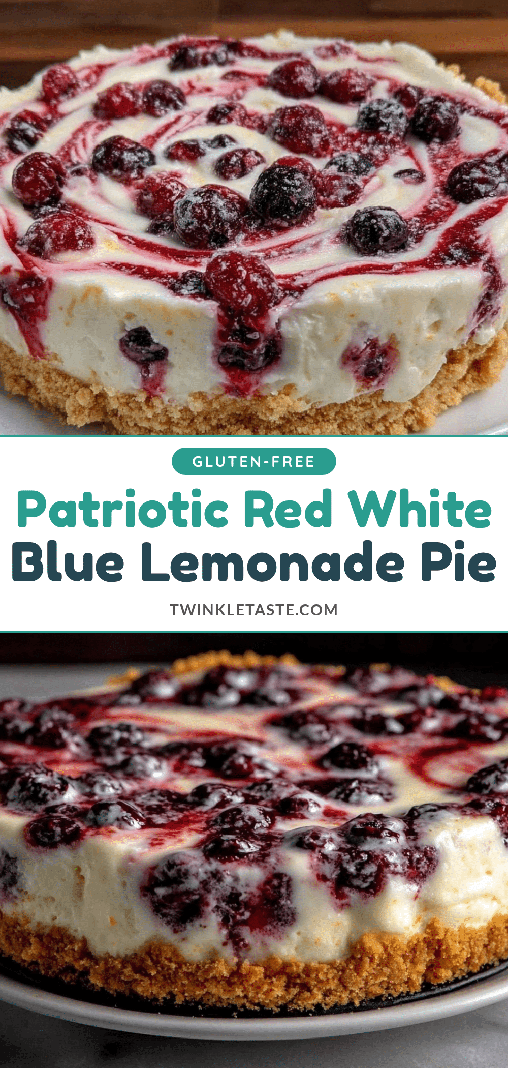 red white and blue frozen lemonade pie recipe