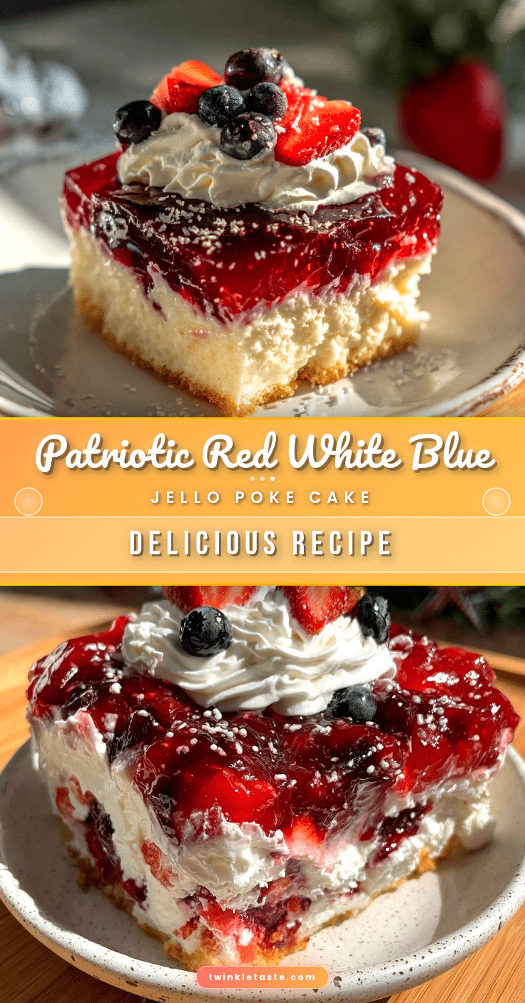 red white and blue jello poke cake recipe