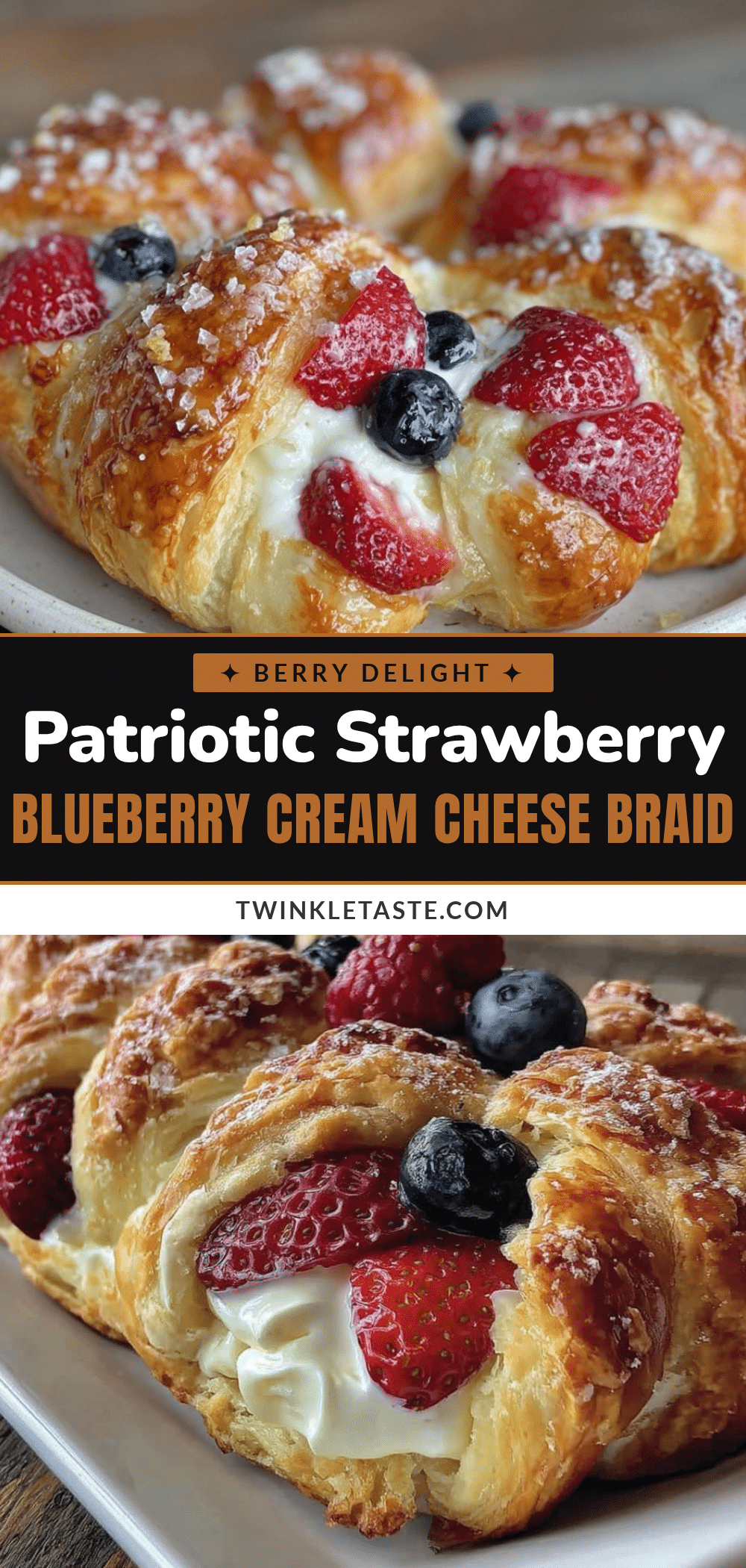 strawberry blueberry cream cheese puff pastry braid recipe