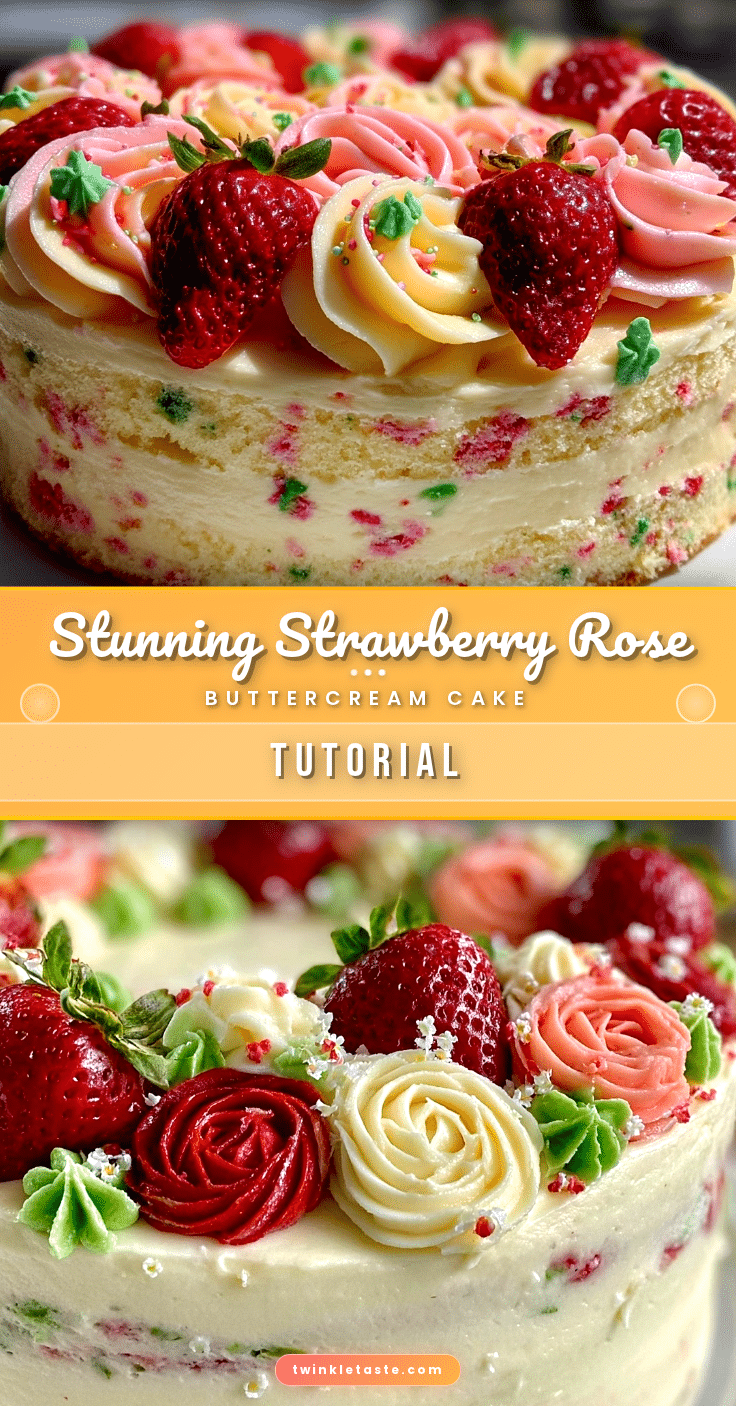 strawberry rose bouquet cake recipe