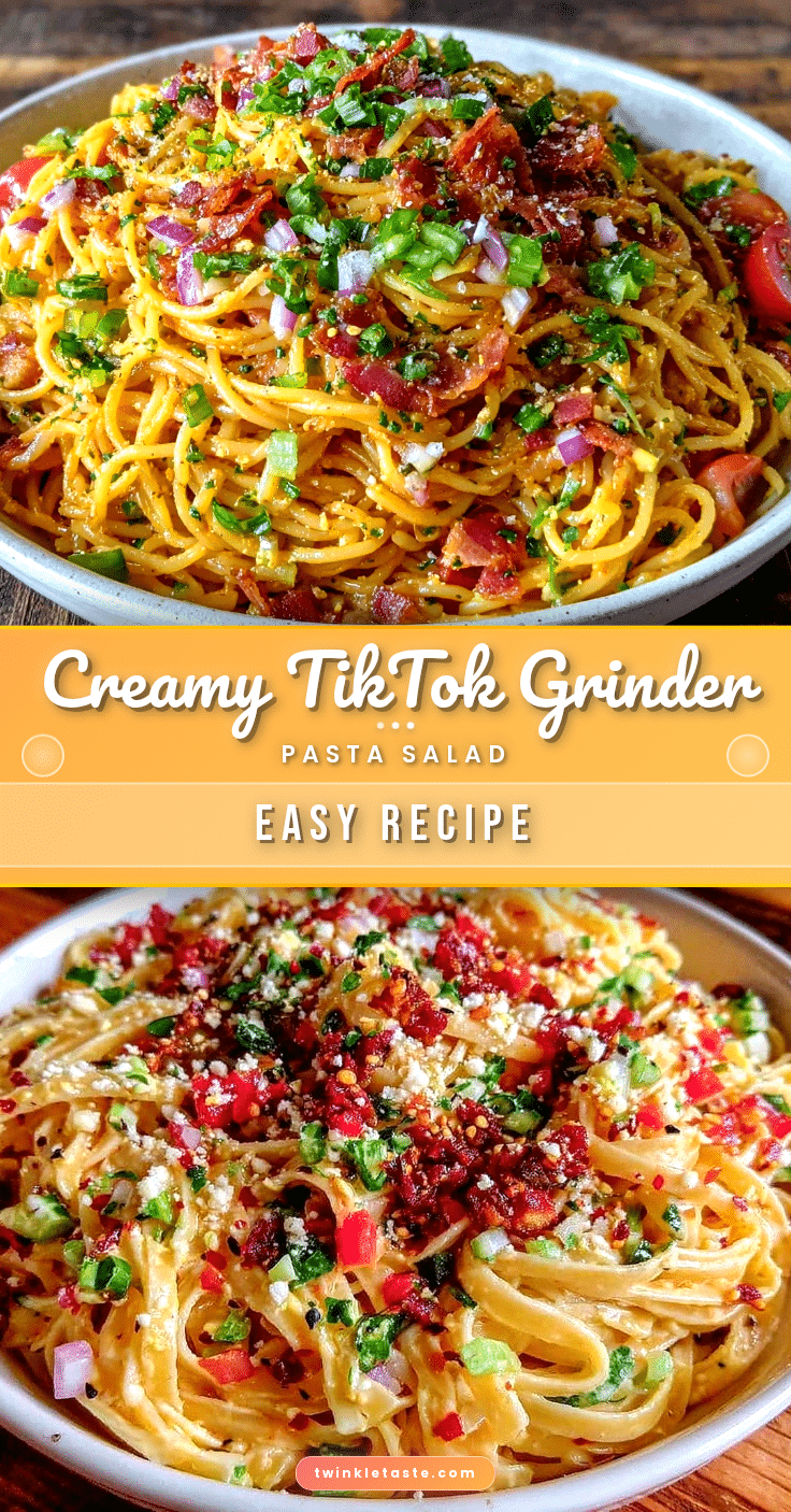 TikTok Grinder Pasta Salad recipe
