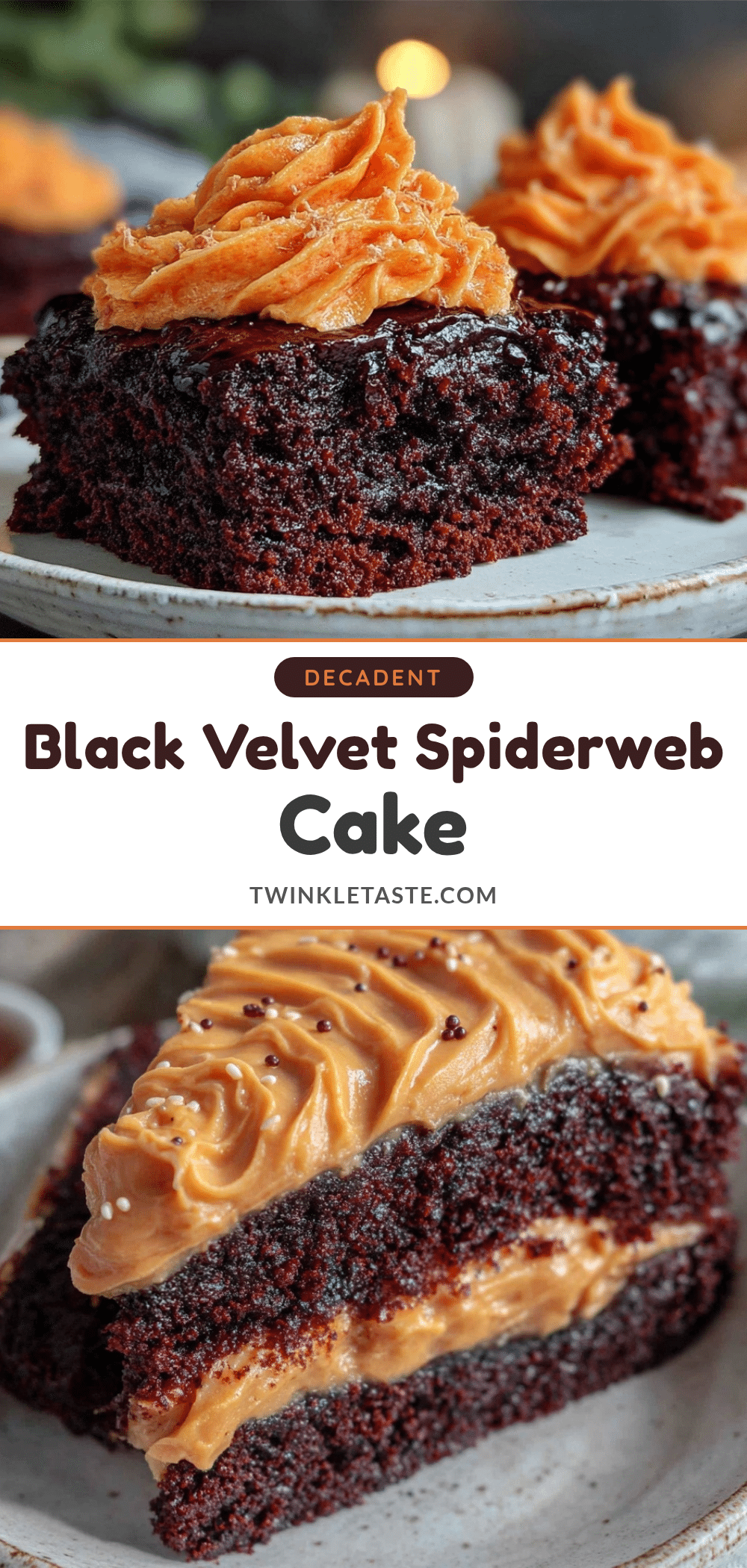 black velvet spiderweb layer cake recipe