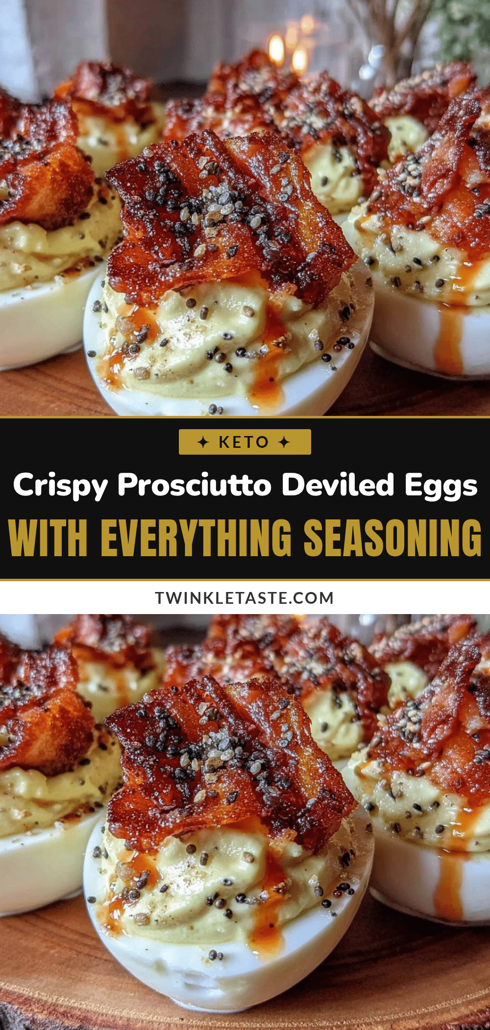 crispy classic deviled eggs with prosciutto recipe