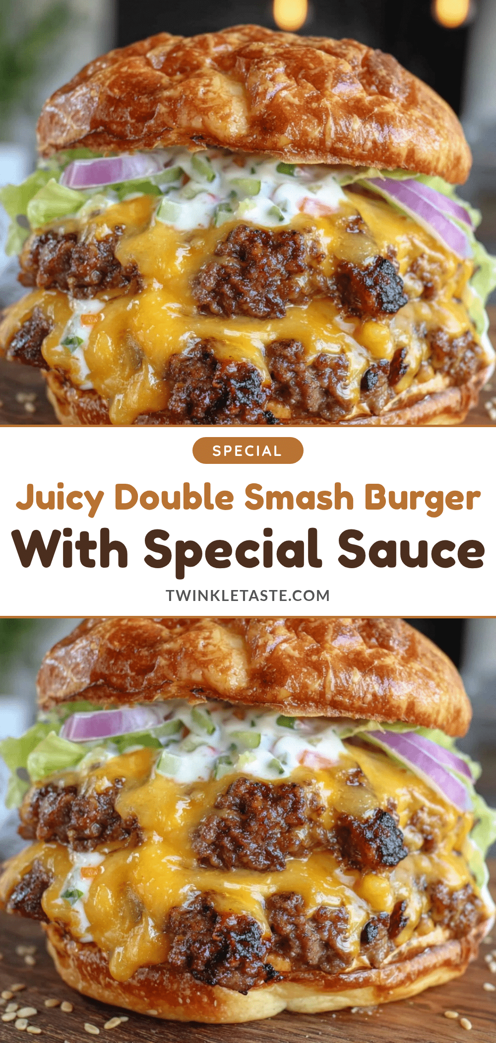 crispy homemade double smash burger recipe