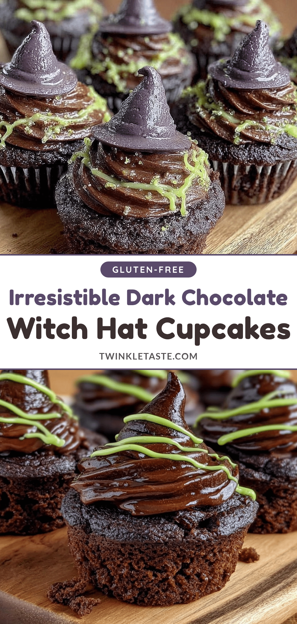 dark chocolate witch hat cupcakes recipe