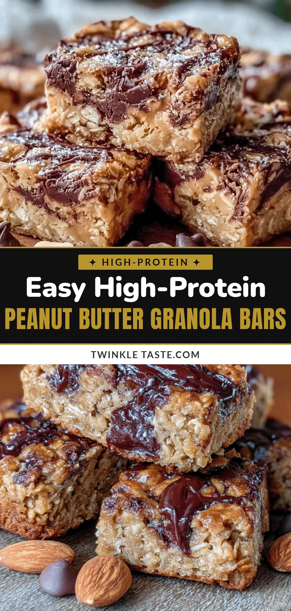 high-protein peanut butter chocolate chip granola bars recipe