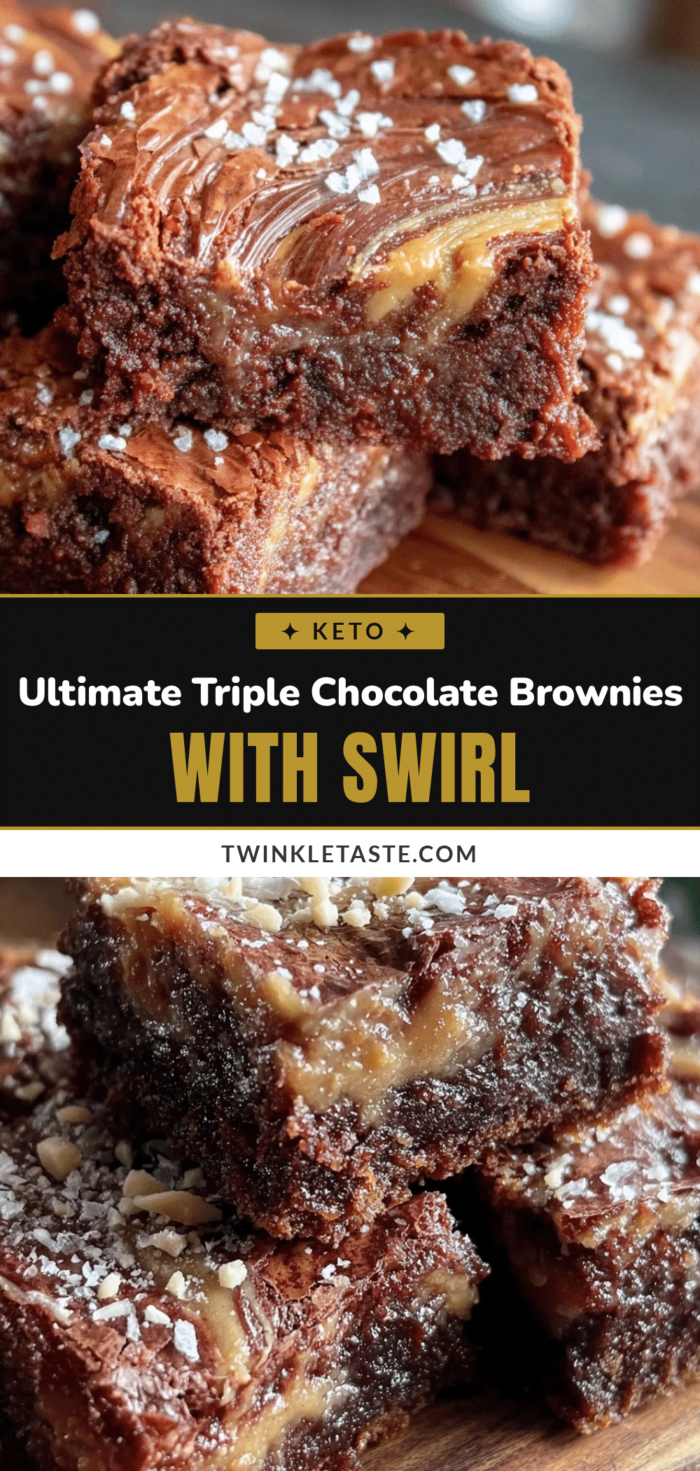triple chocolate fudge brownies recipe
