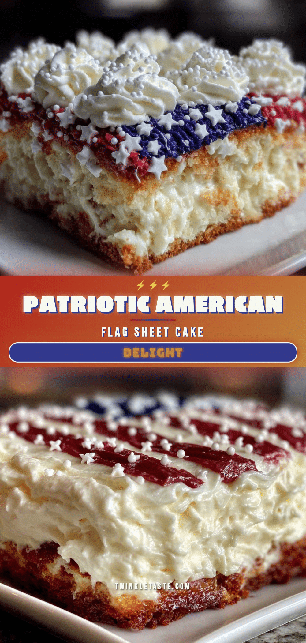 american flag sheet cake recipe
