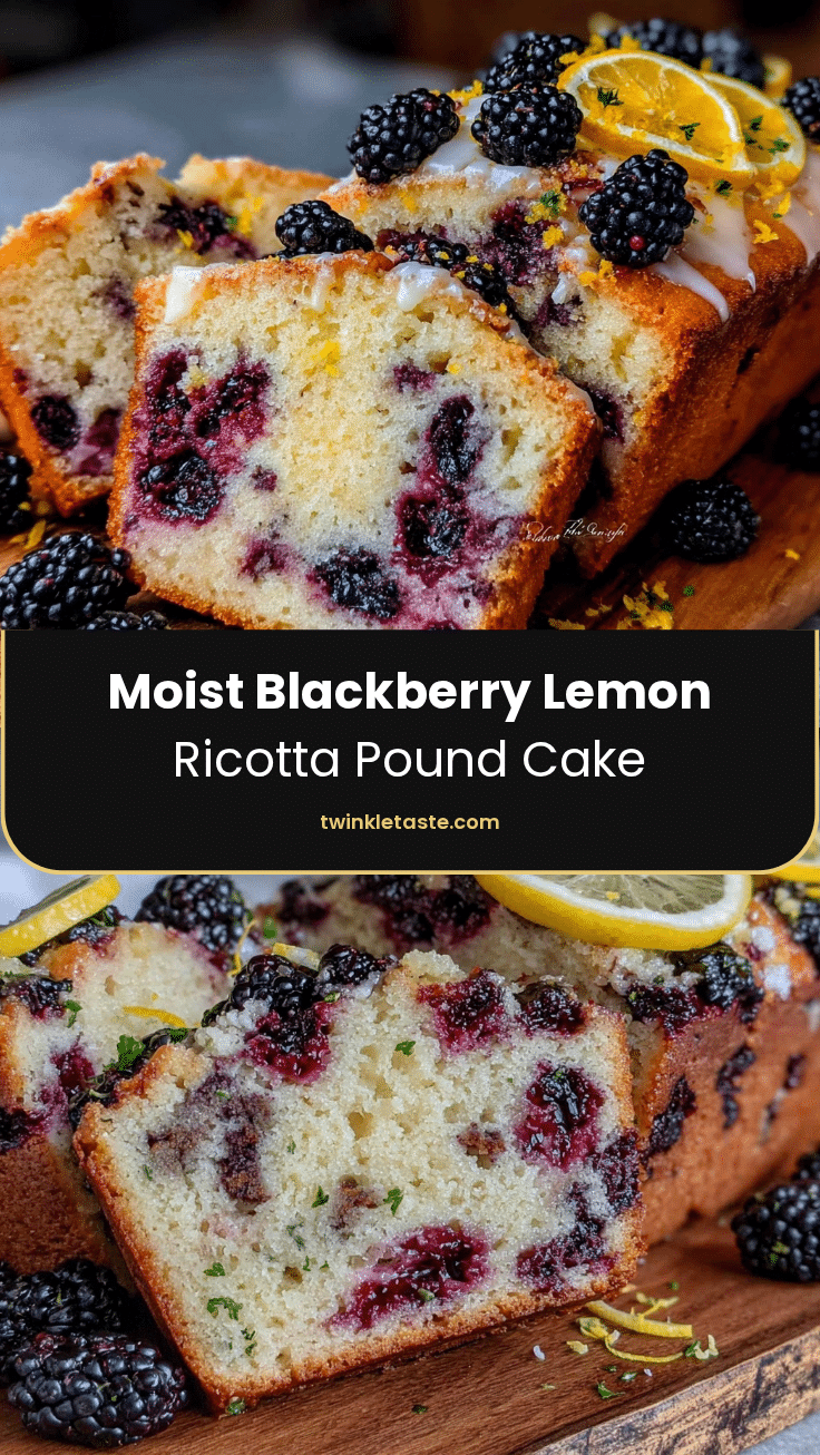blackberry lemon ricotta pound cake recipe