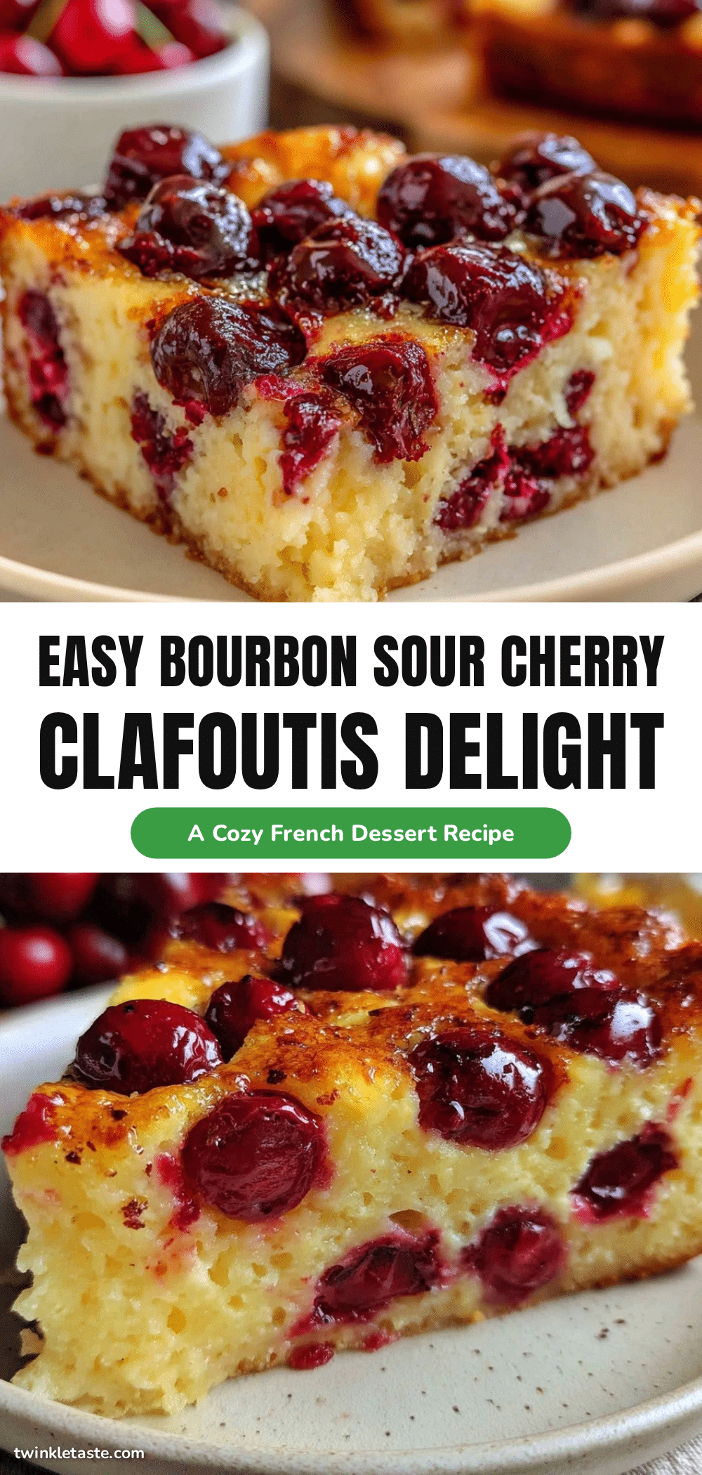 bourbon sour cherry clafoutis recipe
