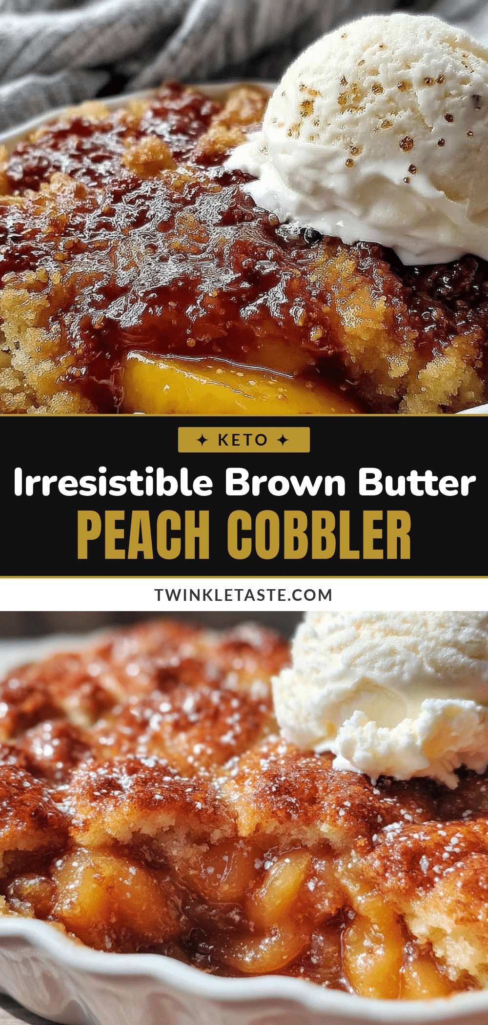 brown butter peach cobbler recipe