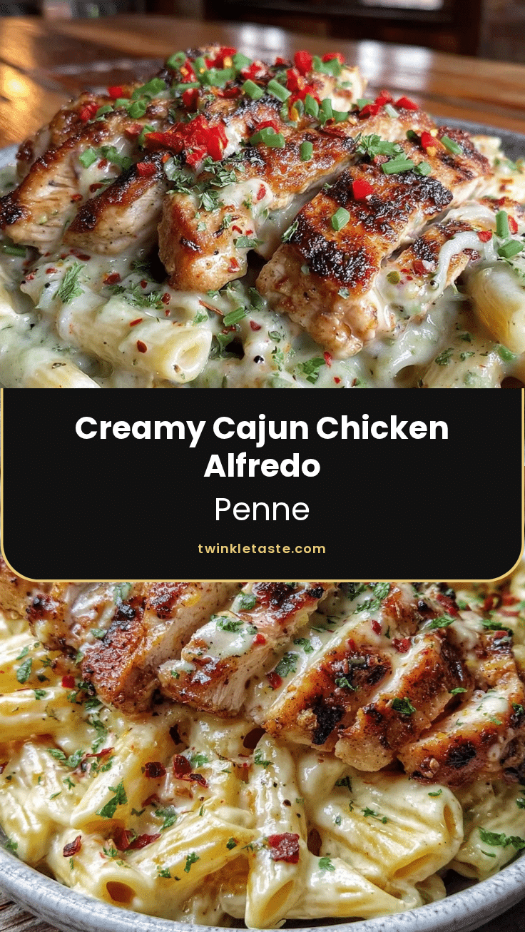 Cajun chicken Alfredo penne pasta recipe