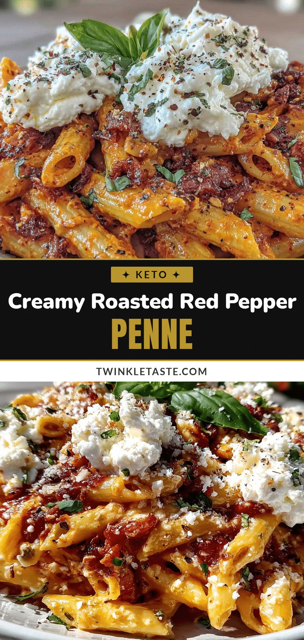 creamy roasted red pepper penne recipe